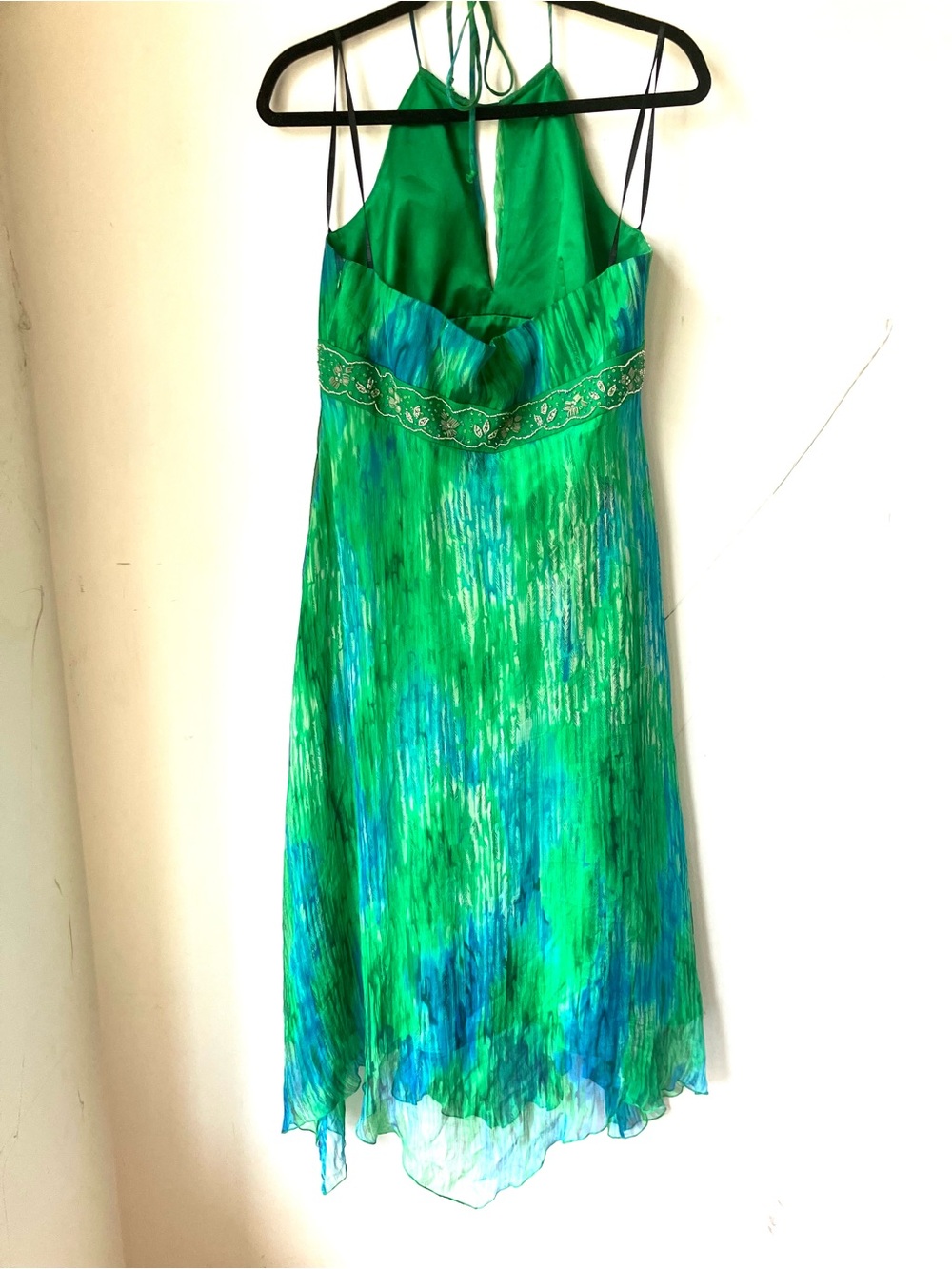 Laundry By Shelli Segal Green and Blue Halter Dress - Picture 5 of 6